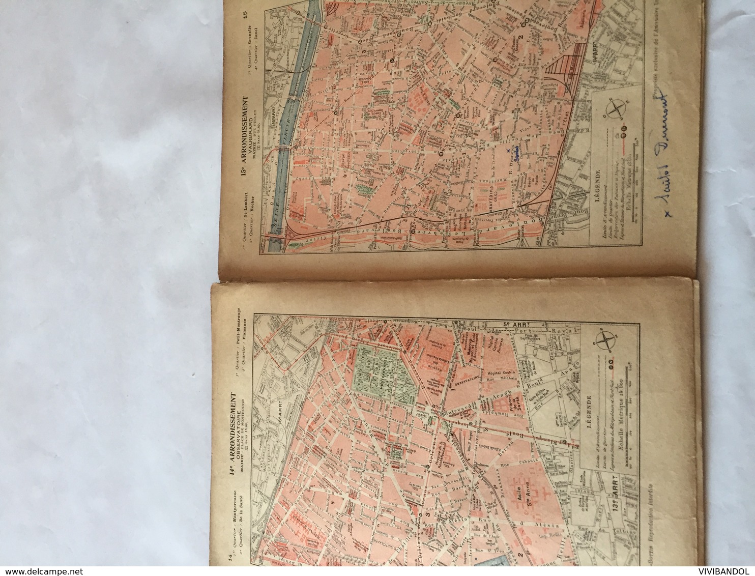 Carte des arrondissements de PARIS 1918