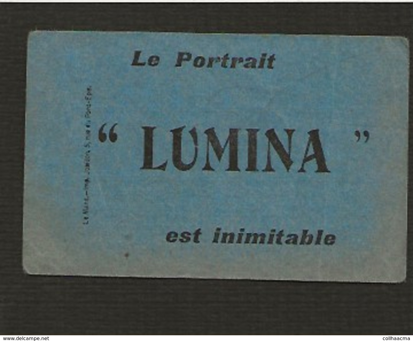 Ticket Publicité Photographie De 3 Fr Contre Remise De 100 Francs De Ces Tickets (photo) / Les Ets "LUMINA" Le Mans - Bons & Nécessité