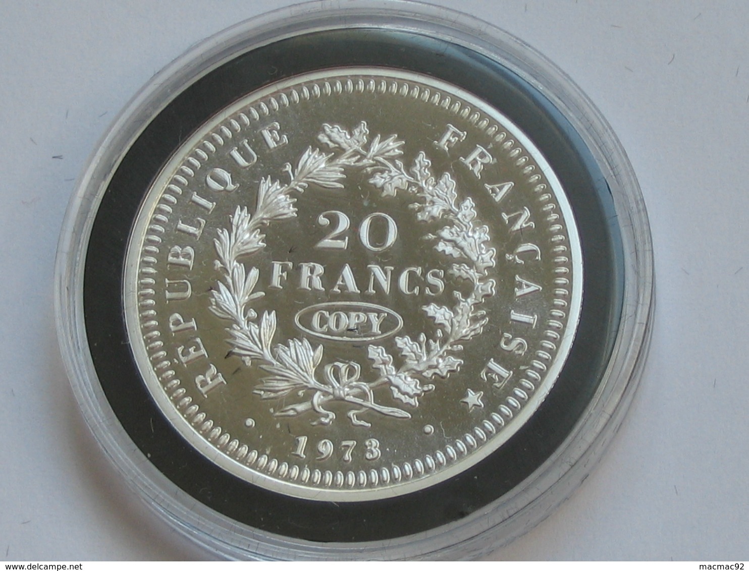 20 Francs HERCULE 1973  -  Magnifique Reproduction En Argent   **** EN ACHAT IMMEDIAT **** - Autres & Non Classés