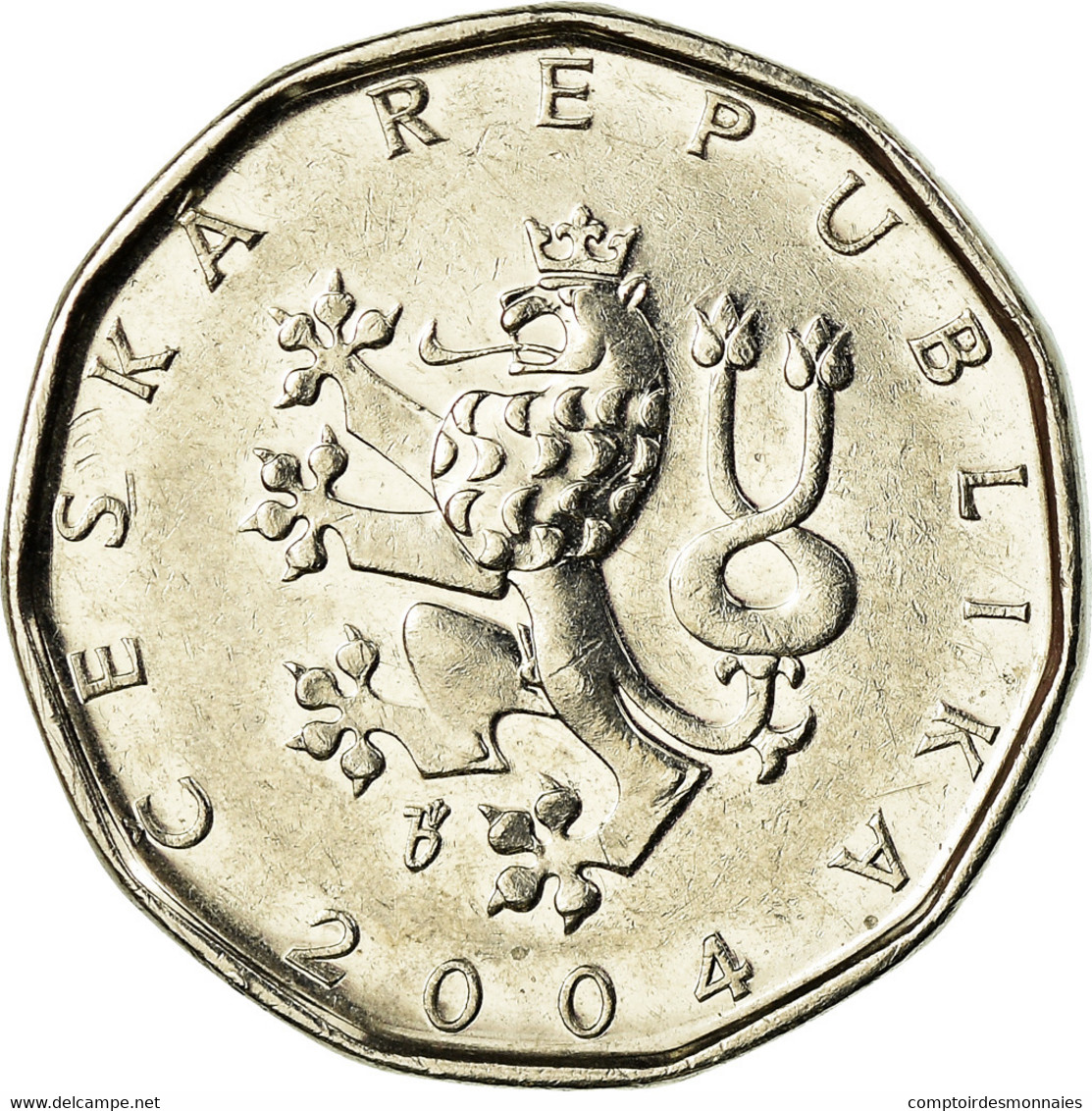 Monnaie, République Tchèque, 2 Koruny, 2004, TTB, Nickel Plated Steel, KM:9 - Tchéquie