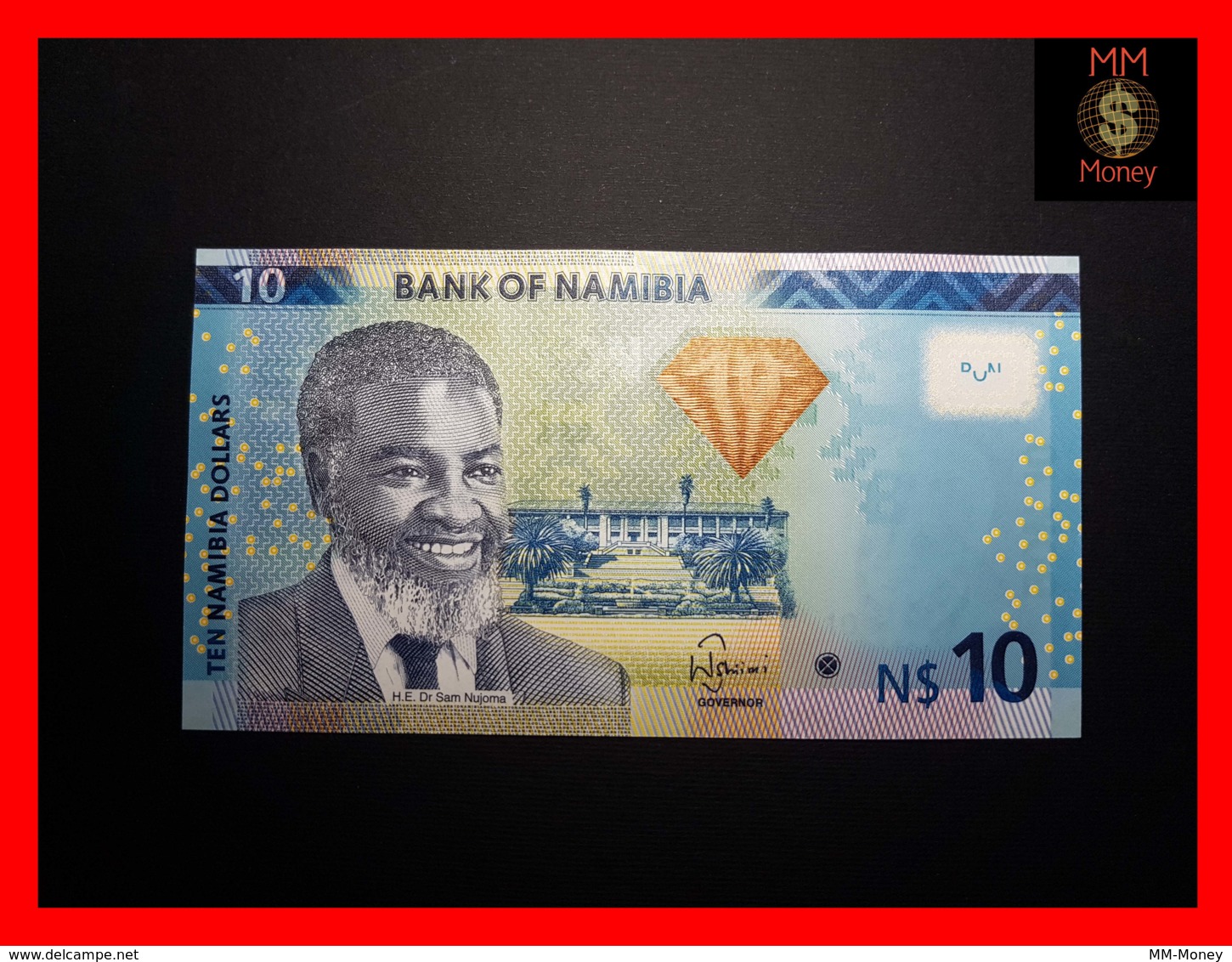 NAMIBIA 10  $ 2013  P. 11 B  "diamond At Right"  UNC - Namibia