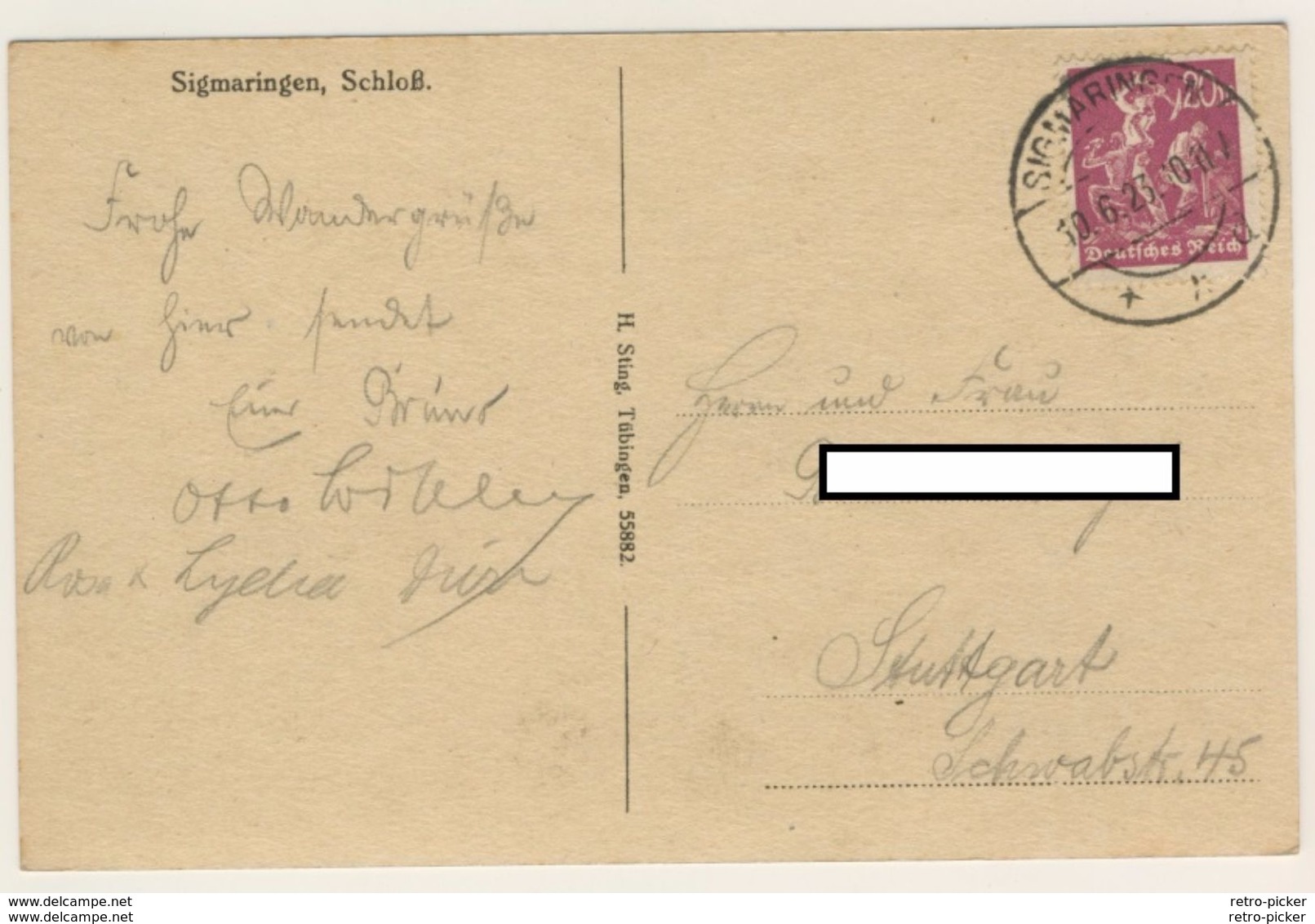 AK   Sigmaringen Schloss 1923   Ansichtskarte - Sigmaringen