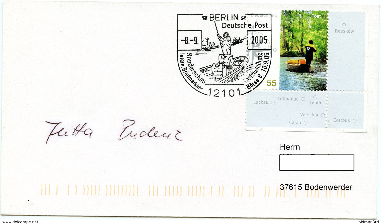 Kahnpost - Spreewald - 2005 - Originalunterschrift Der Damaligen Postzustellerin!!! - Schiffe