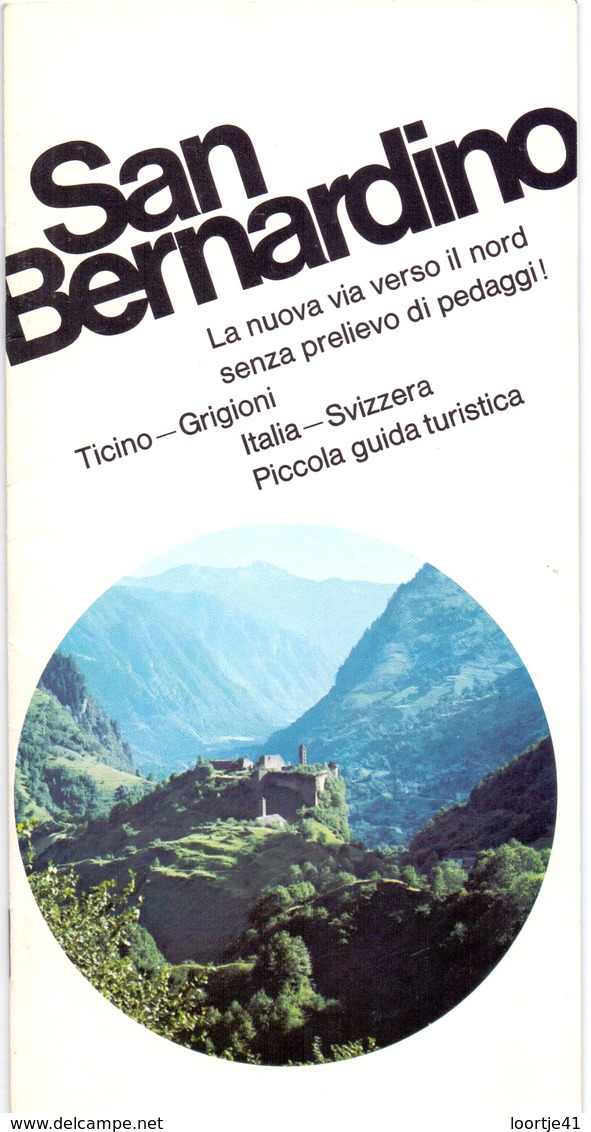 Brochure Dépliant Faltblatt Folder - Toerisme Tourisme - San Bernardino - Ticino - Italia - Dépliants Touristiques