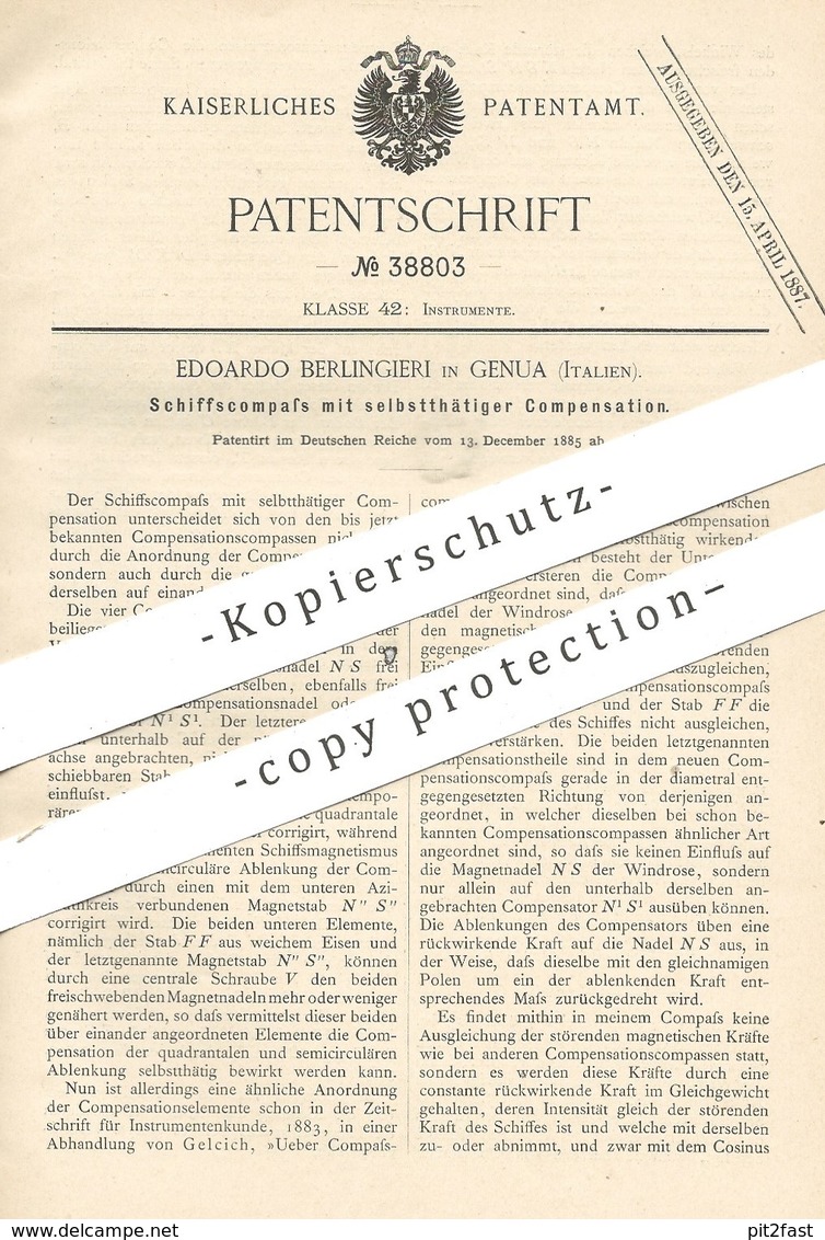 Historical Documents - original Patent - Edoardo Berlingieri