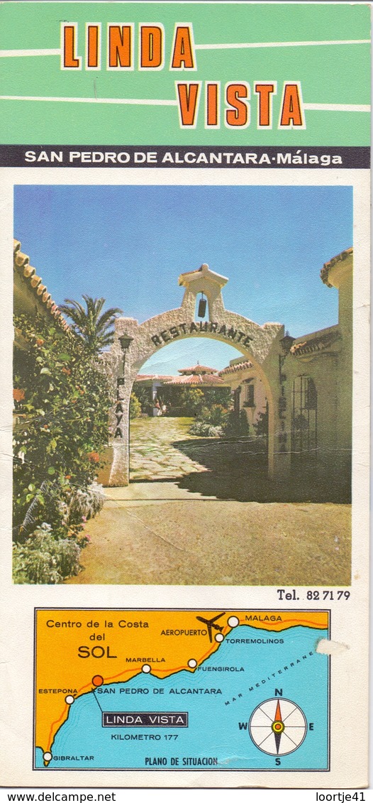 Brochure Dépliant Faltblatt Folder - Toerisme Tourisme - Espagne - Linda Vista - San Pedro De Alcantara - Malaga 1967 - Dépliants Touristiques