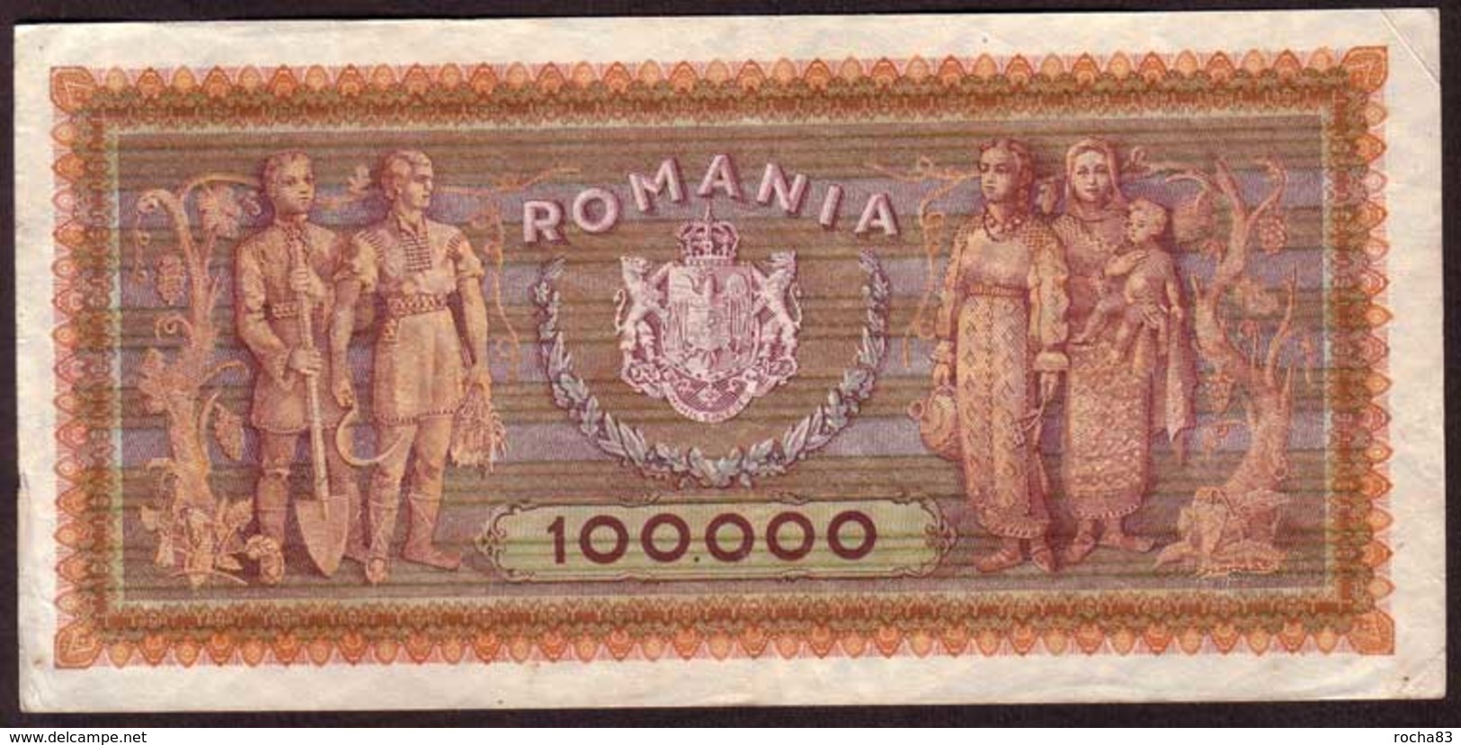 ROUMANIE - Billet  100.000 Lei  25 01 1947 - Pick 59 - Roumanie