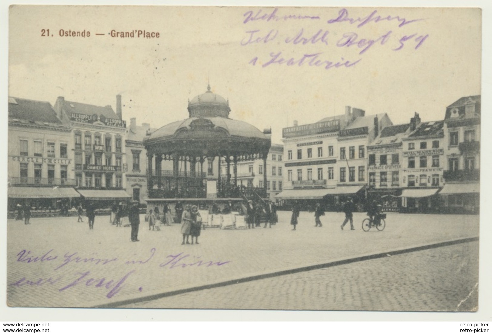 AK  Ostende Oostende Grand Place 1915 - Oostende