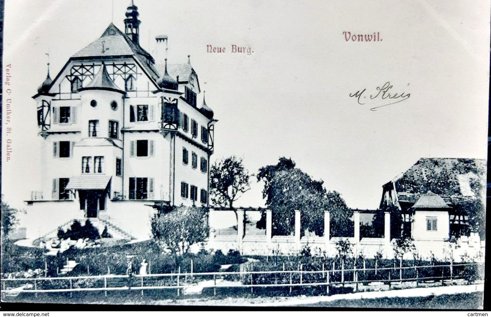 SUISSE SWITZERLAND VONWIL NEUE BURG 1902 - Wil