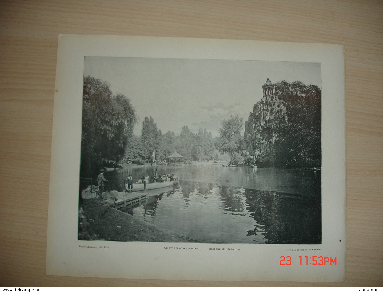 Lamina-Paris-1898--Le Parc Des Buttes-Chaumont-Le Jardin-Le Lac - Distrito: 19