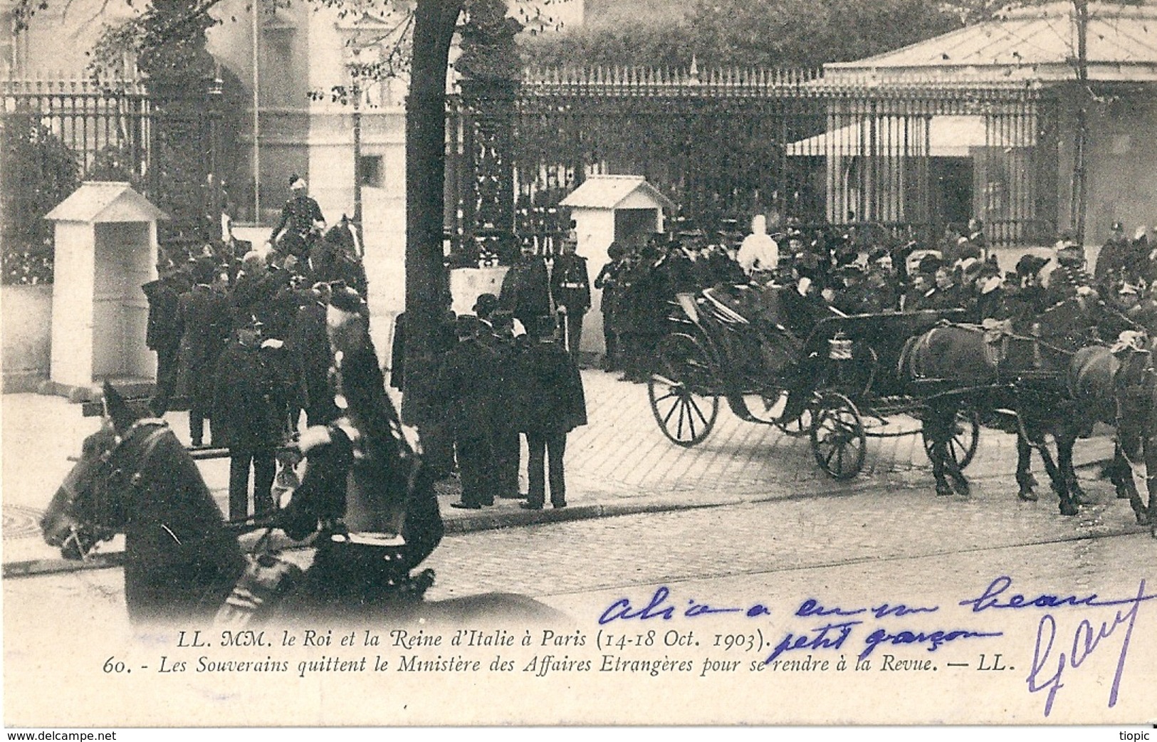 LOT  De  9  CPA  Du  ROI Et De La REINE  D' Italie  En  Visite  à  PARIS - Réceptions