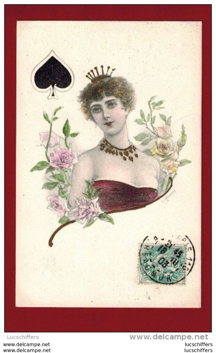 Série Complète - Illustrations - Cartes à Jouer - Les 4 Reines - Série N° 870 - 4 Cartes - Voir Scans - Cartes à Jouer