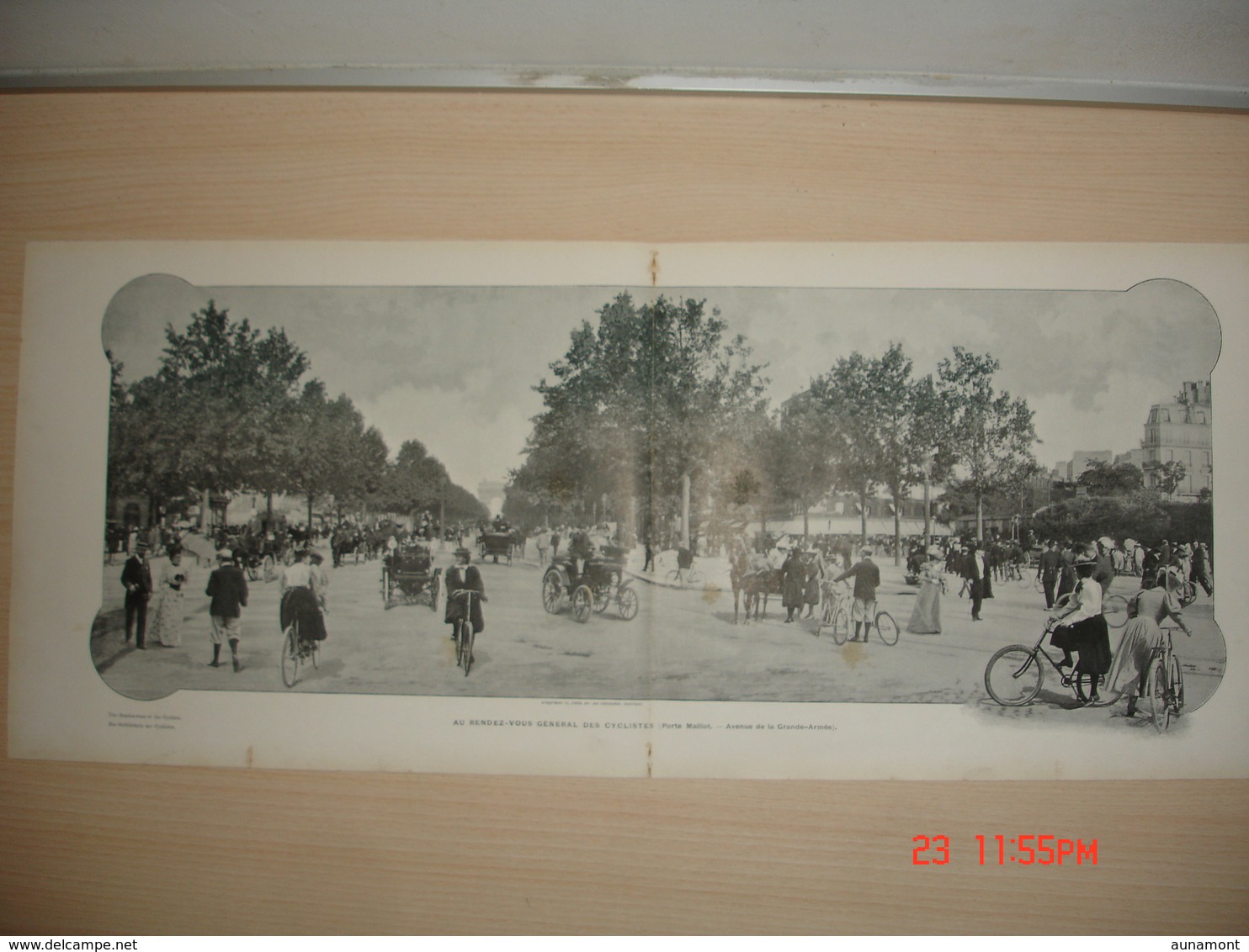 Lamina-Paris-1898--Au Rendez-Vous General Des Ciclystes-(Porte Maillot-Avenue De La Grande-Armee - Distrito: 17