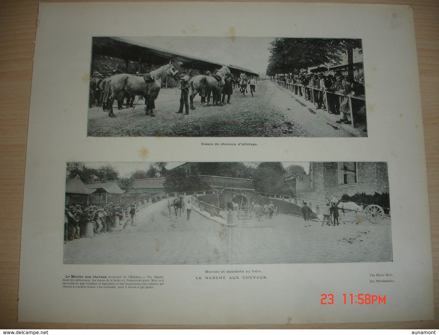 Lamina-Paris-1898--La Marche Aux Chevaux----Boulevard De L'Hospittal - Lugares