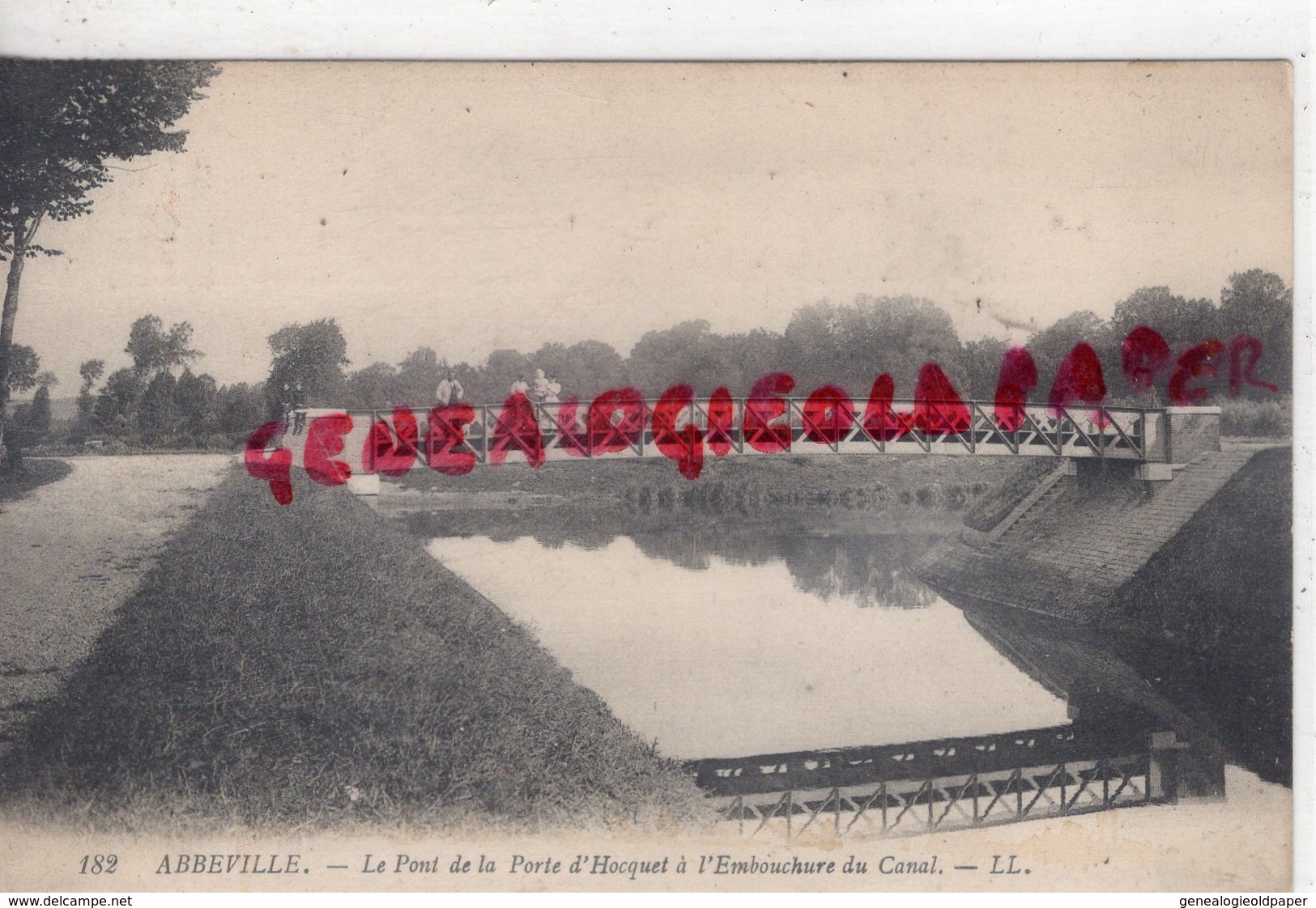 80 - ABBEVILLE -LE PONT DE LA PORTE D' HOCQUET A L' EMBOUCHURE DU CANAL   - SOMME - Abbeville