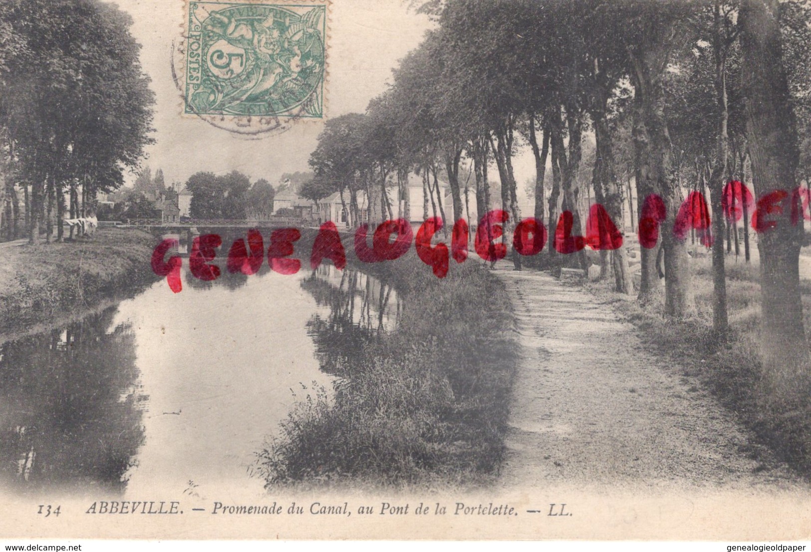 80 - ABBEVILLE - PROMENADE DU CANAL AU PONT DE LA PORTELETTE   - SOMME - Abbeville