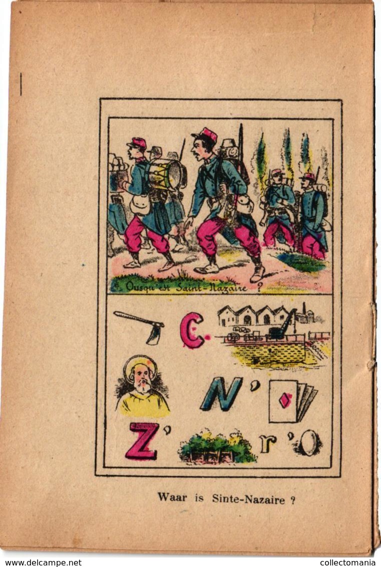 4 magazientjes met zoekprentjes Booklet c1890   Hidden Objects  Imagerie Epinal  Questions  Riddles search & turn 10x7cm
