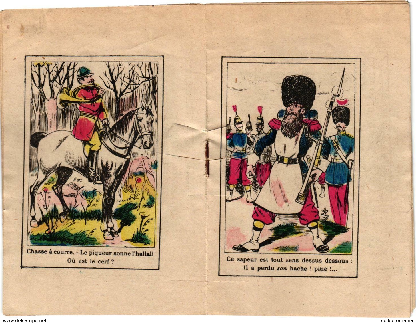 3 Folding Booklets, Many  DEVINETTES, Zoekprenten C1890 Hidden Objects Images à Chercher Questions Riddles Search 10x7cm - Brain Teasers, Brain Games