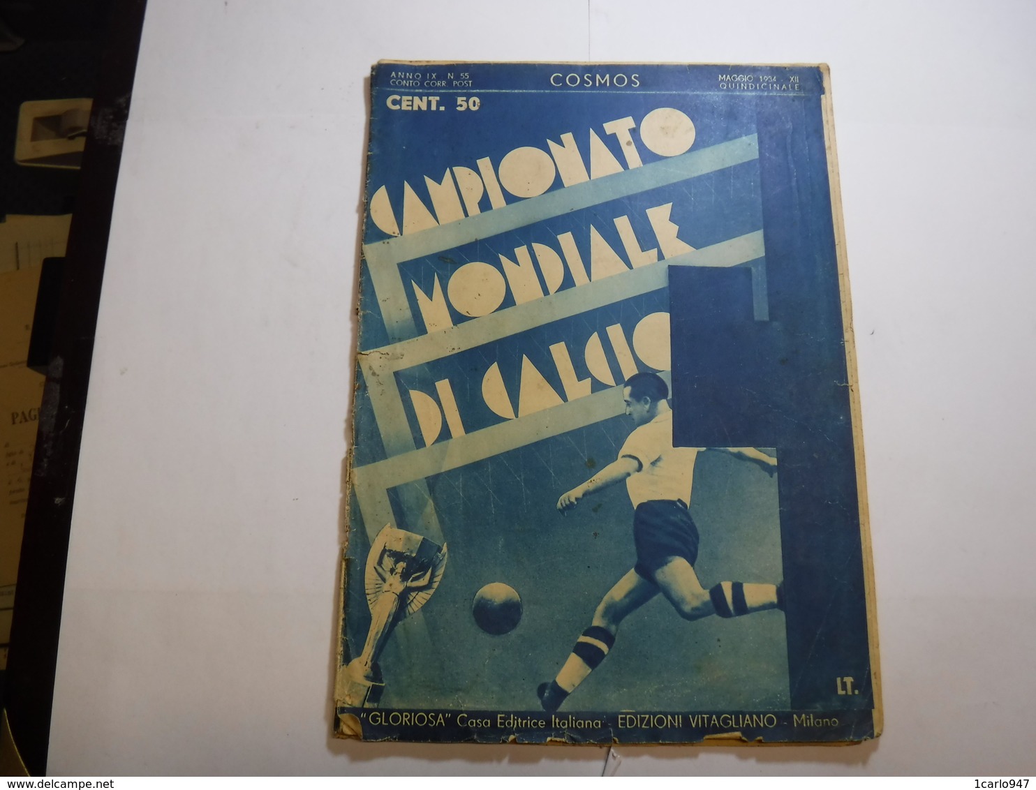 SPORT   CALCIO  ---  MILANO  ---  RIVISTA COSMOS    ANNO IX  -- N° 55  -- MAGGIO   1934 - Sport