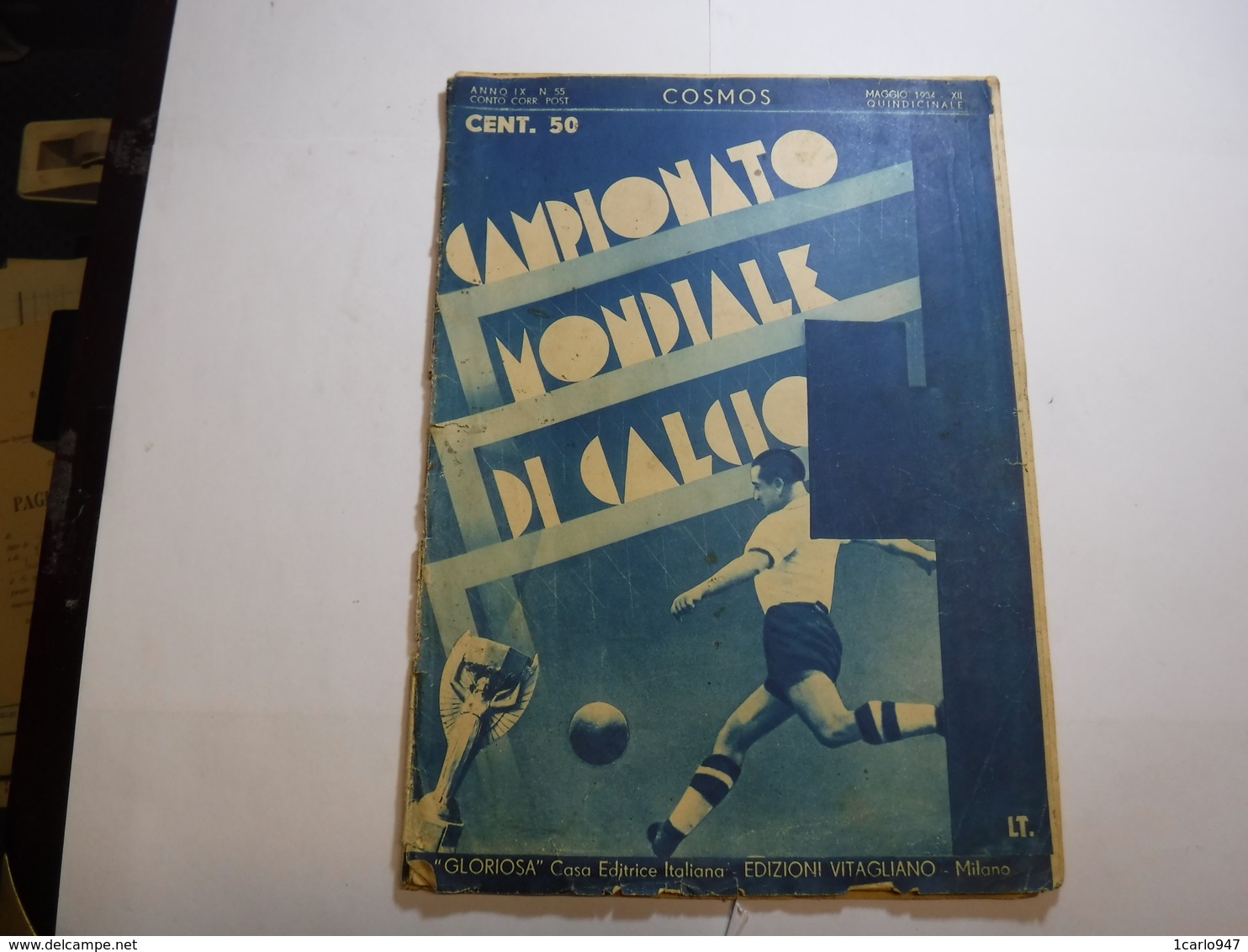 SPORT   CALCIO  ---  MILANO  ---  RIVISTA COSMOS    ANNO IX  -- N° 55  -- MAGGIO   1934 - Sports