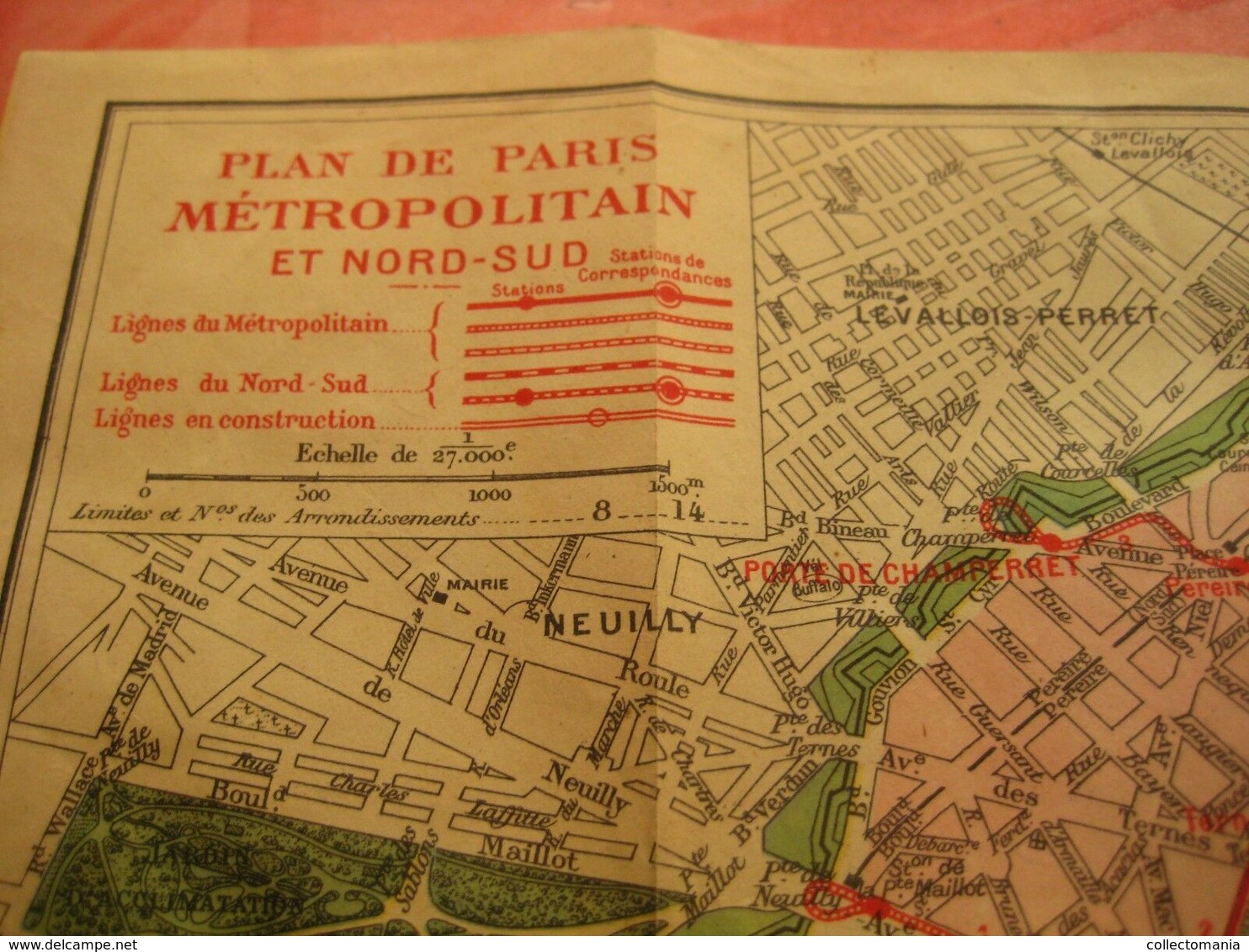 1 booklet 14,5cm X 10cm Guilmain printer, Paris METRO c1900 arrondissement - nomenclature des rues + plans