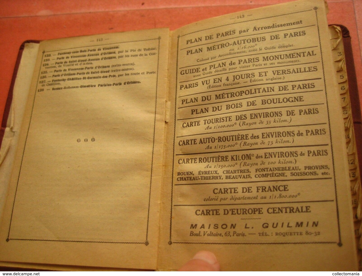 1 booklet 14,5cm X 10cm Guilmain printer, Paris METRO c1900 arrondissement - nomenclature des rues + plans