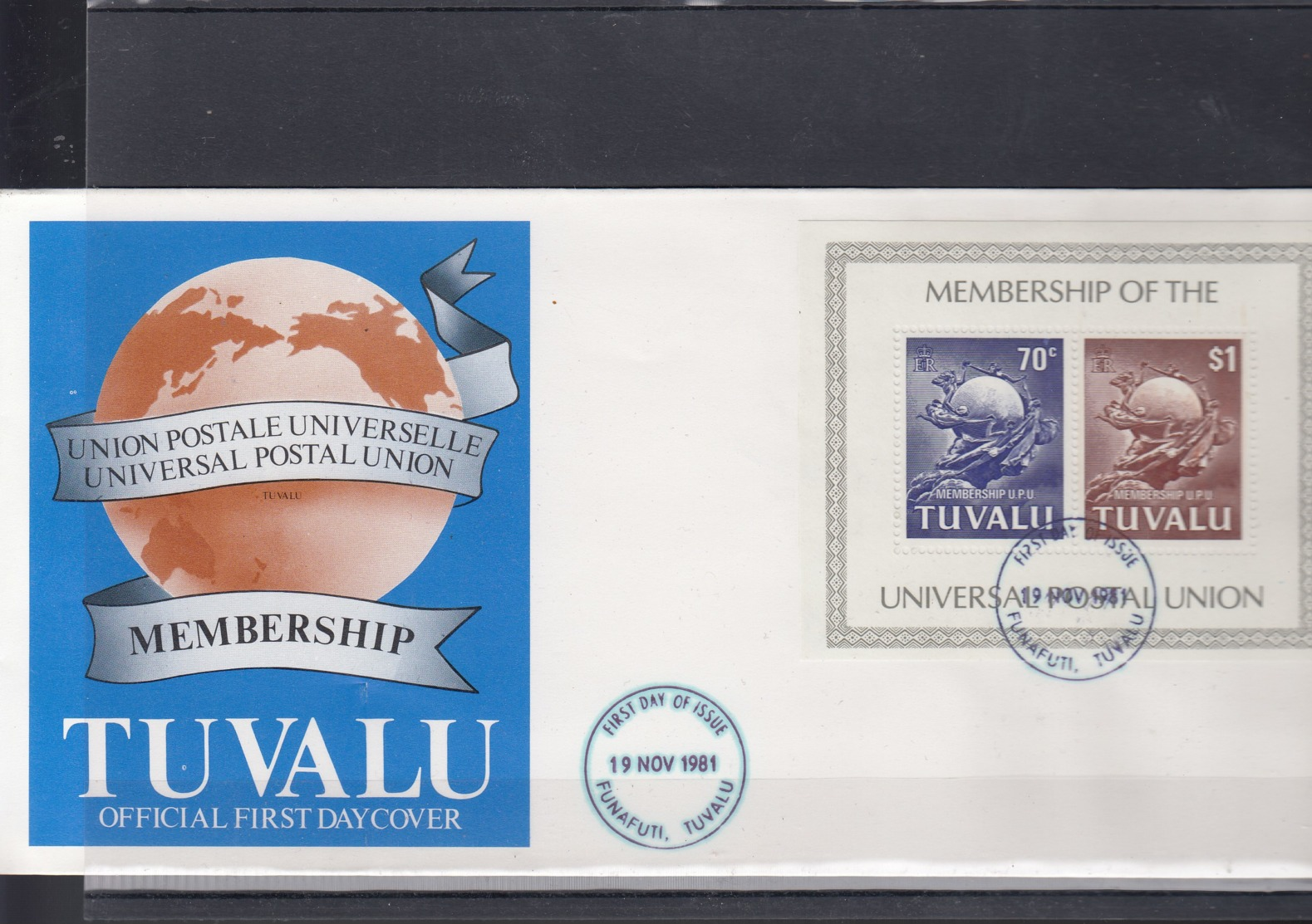 Tuvalu Michel Cat.No. FDC 152/153 + Sheet 6 UPU - Tuvalu