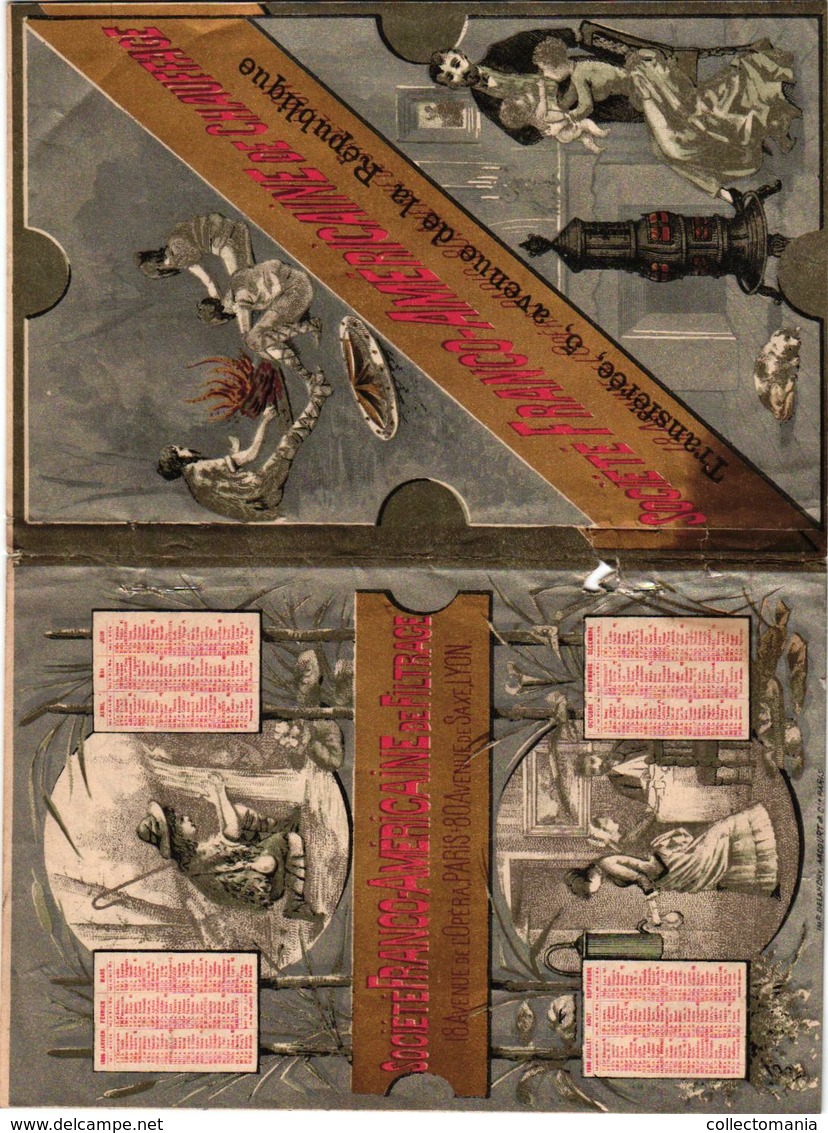 1 Booklet Cover Pub Franco-americain De Chauffage Heating 1886 Litho And Only One Page - 1801-1900