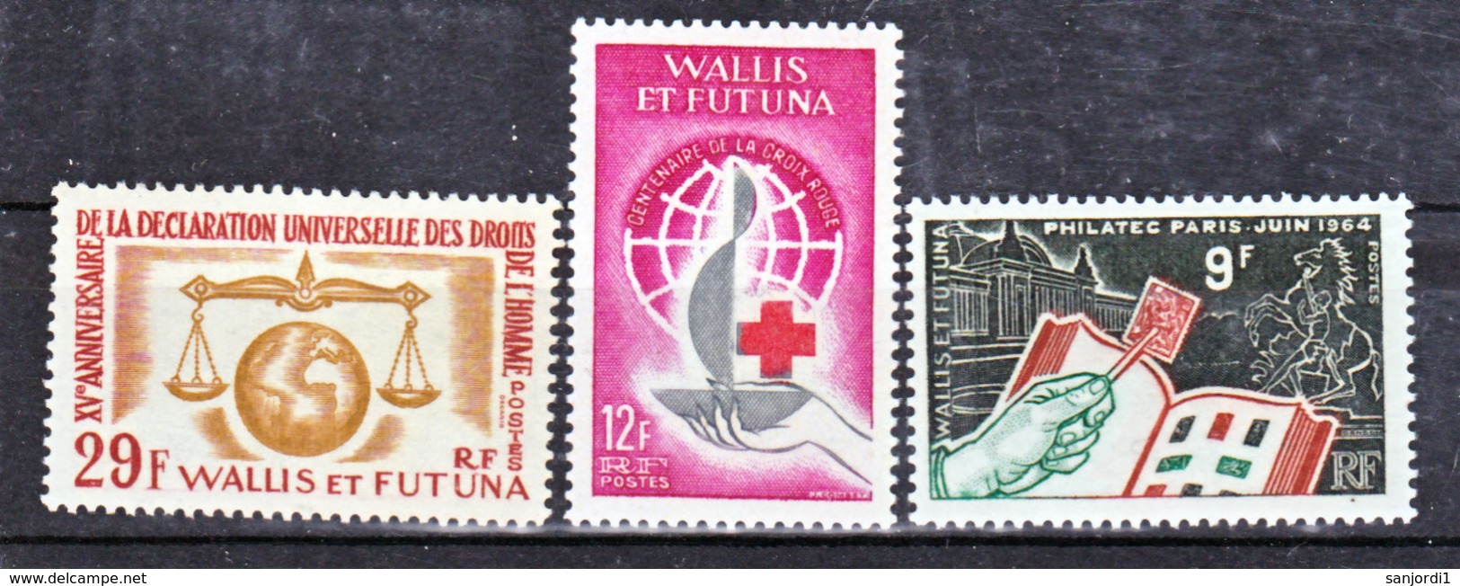 Wallis Et Futuna  168/170  Croix Rouge Et Div Neuf  Avec Trace De Charnière* MH Con Charnela Cote ** 16.6 - Ungebraucht
