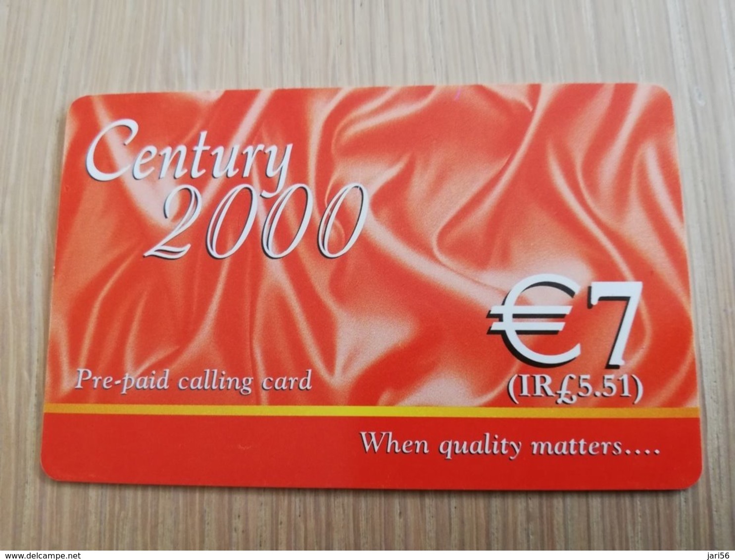 IRELAND /IERLANDE    Prepaid Century 2000   7 Pound        ** 1129** - Irlanda