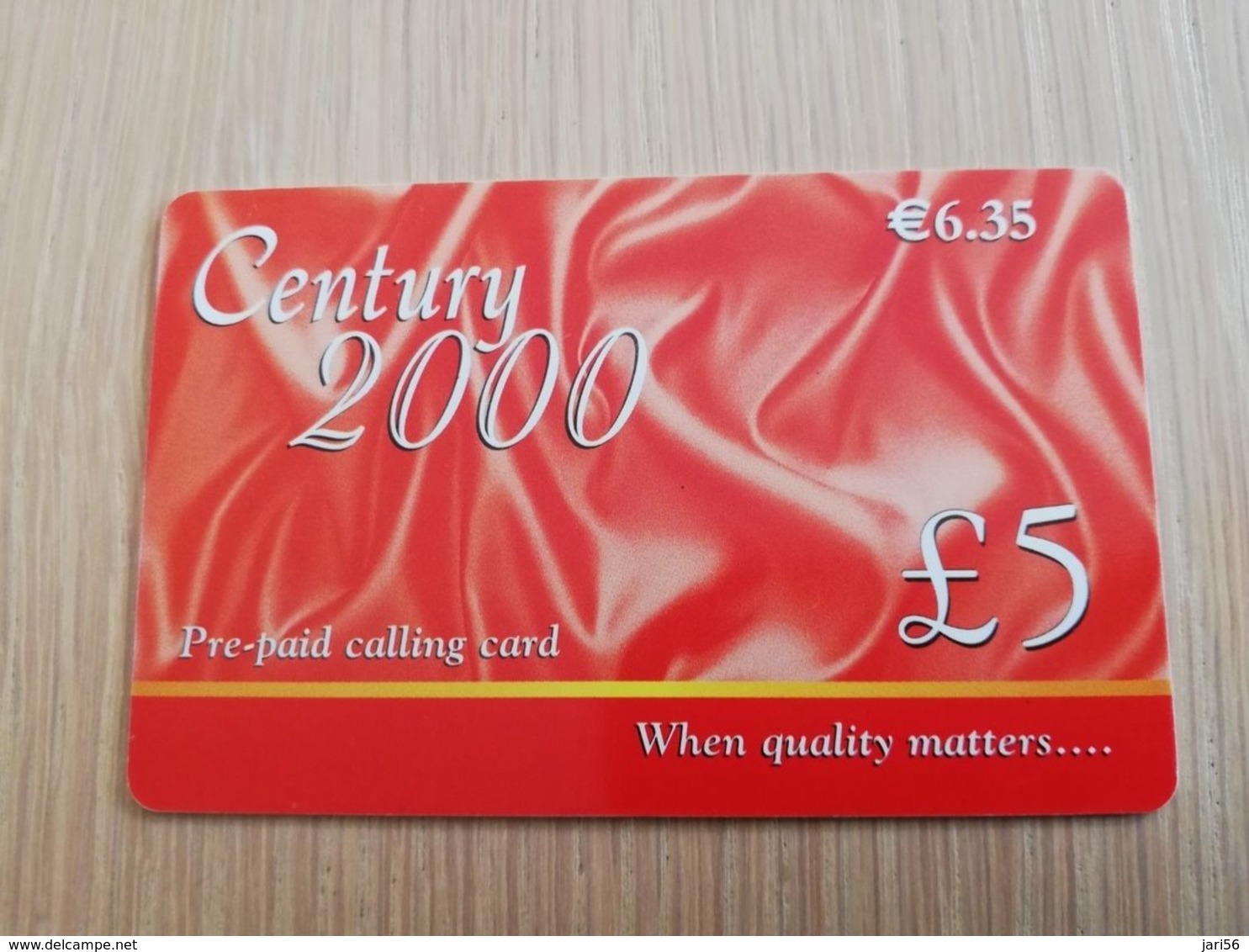 IRELAND /IERLANDE    Prepaid Century 2000   5 Pound        ** 1130** - Irlande