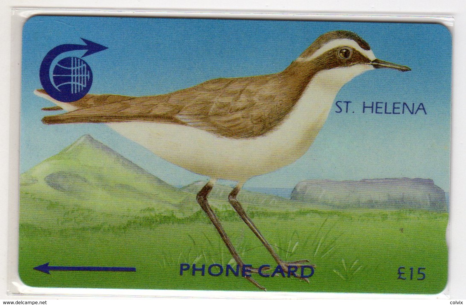 SAINTE-HELENE WIRE BIRD 15 £ Ref MV CARDS STH-09 NEUF MINT 2000 Ex. RARE - St. Helena Island