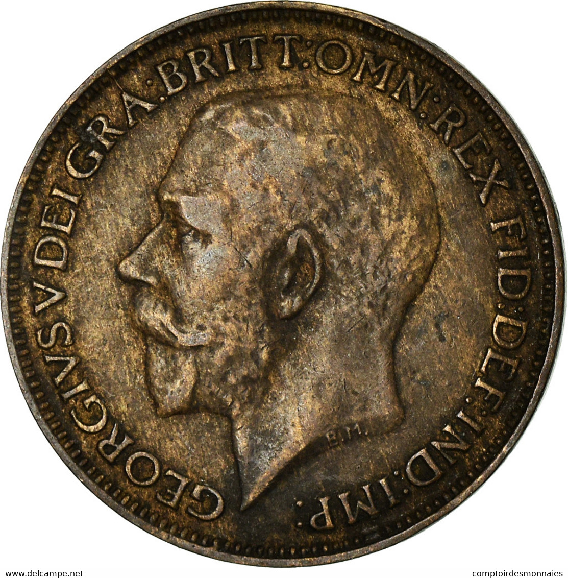 Monnaie, Grande-Bretagne, George V, Farthing, 1923, TB+, Bronze, KM:808.2 - B. 1 Farthing