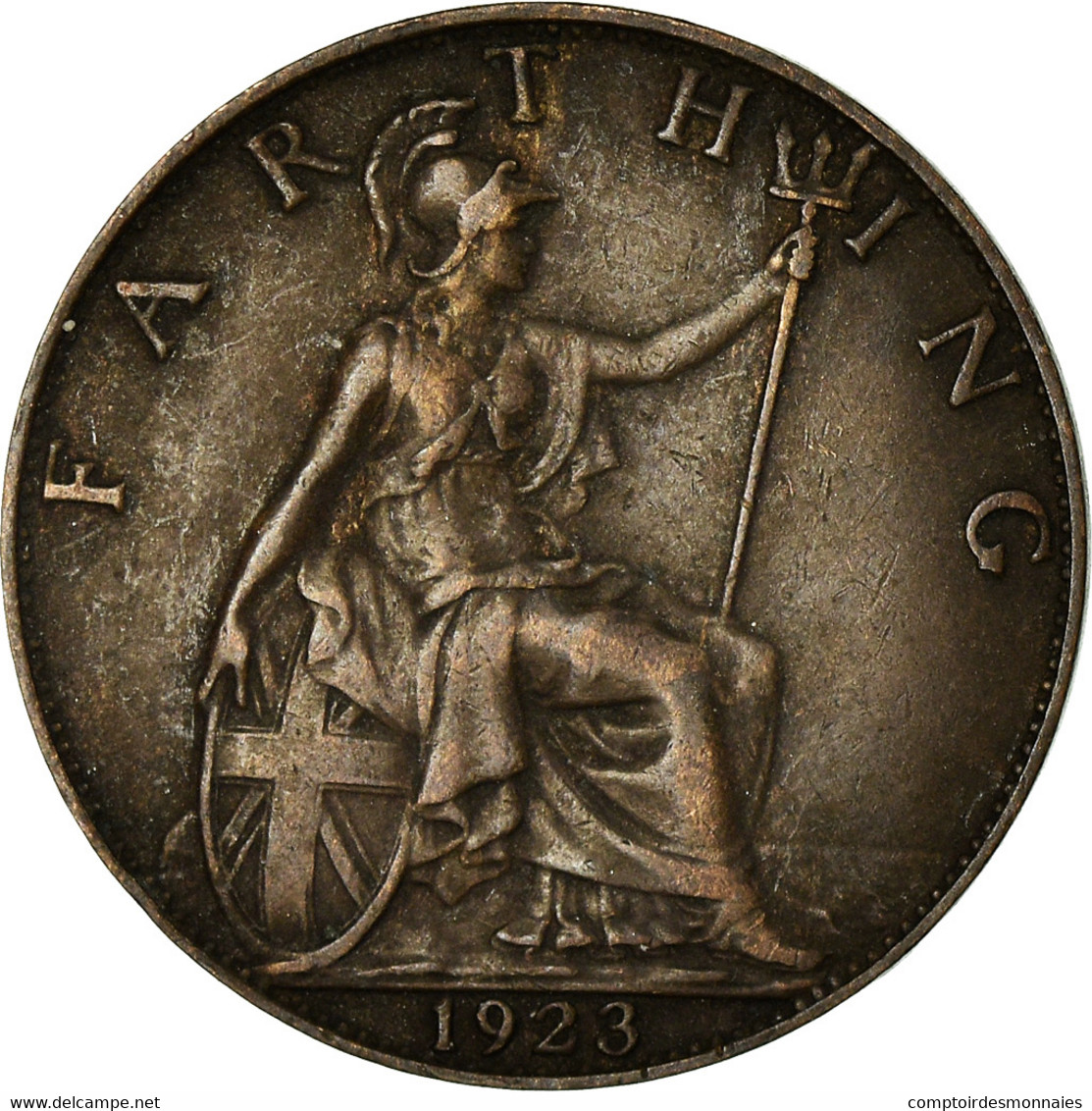 Monnaie, Grande-Bretagne, George V, Farthing, 1923, TB+, Bronze, KM:808.2 - B. 1 Farthing