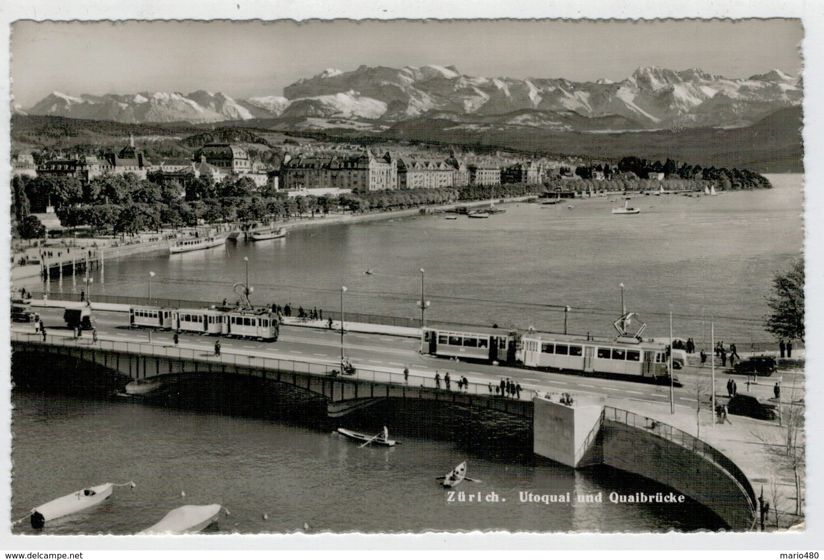 C.P.  PICCOLA     ZURICH  UTOQUAI  UND  QUAIBRUCKE    2 SCAN  (VIAGGIATA) - Zürich