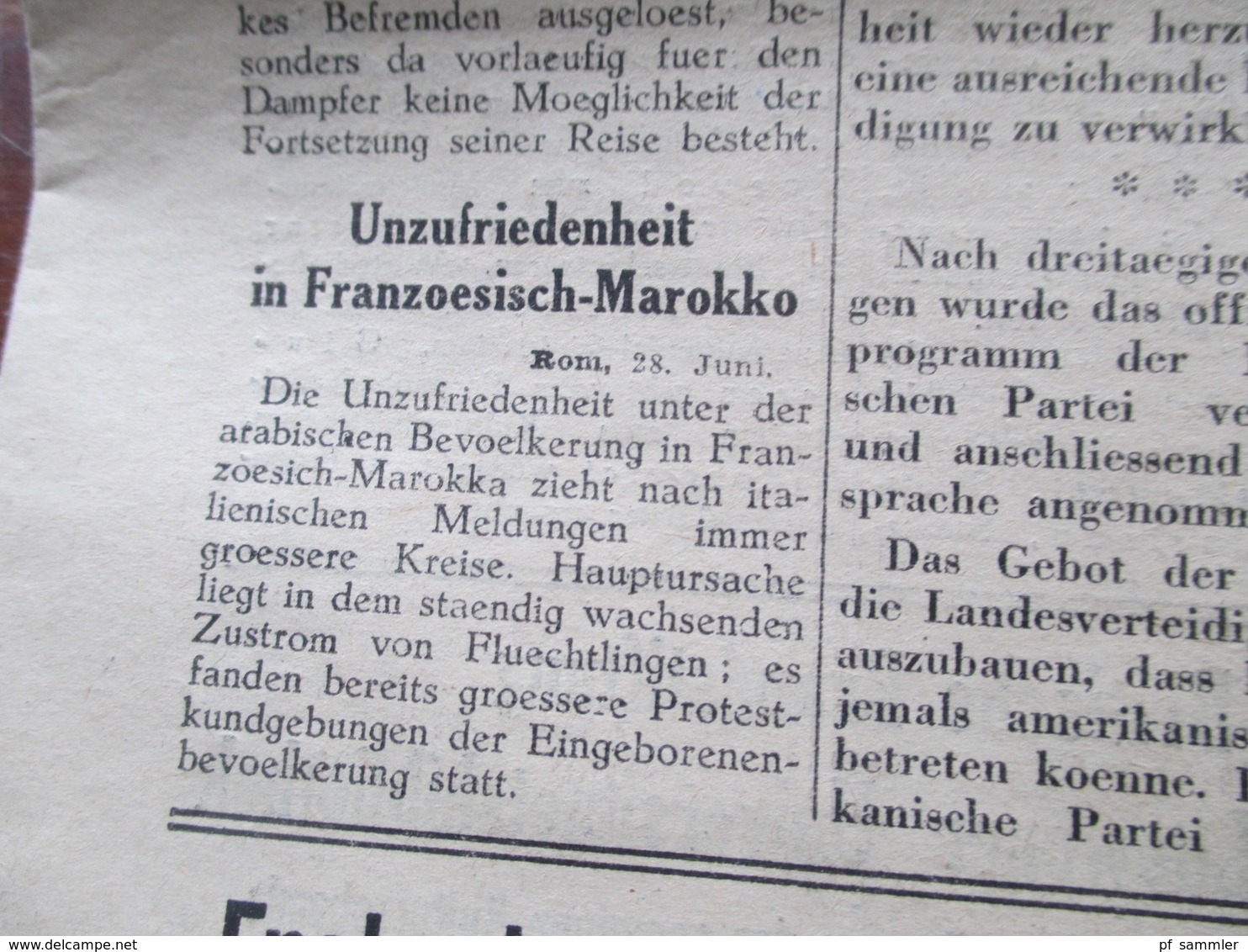 3.Reich Sonnabend, 29. Juni 1940 alte Zeitung Der Vormarsch Paris, Nr. 12 Herausgeber Prop. Kompanie Propaganda Zeitung