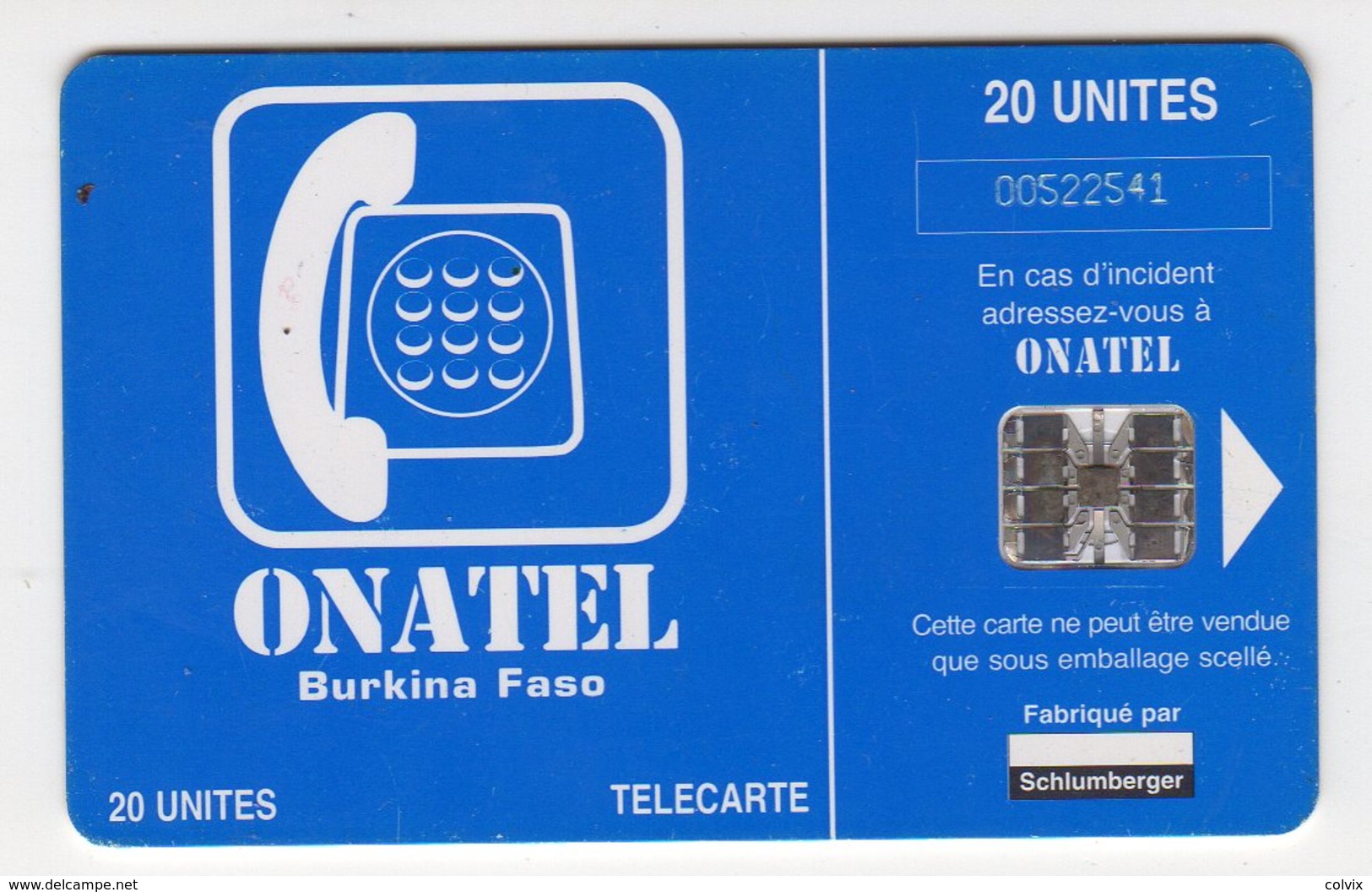 BURKINA FASO REF MV CARDS BKF-27 20U FASONET - Burkina Faso