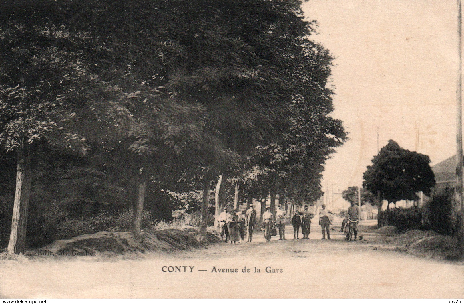 Conty (Somme) Avenue De La Gare En 1916 - Edition M. Goubet - Carte Animée - Conty