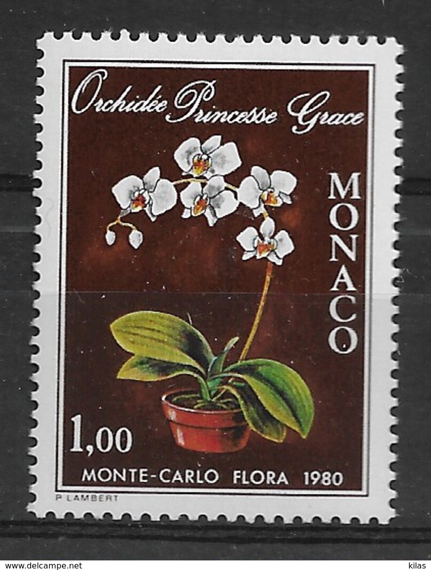 MONACO 1979 FLOWERS, ORCHIDS  MNH - Orchidee