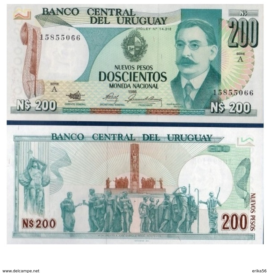 Billet Uruguay 200 Pesos - Uruguay