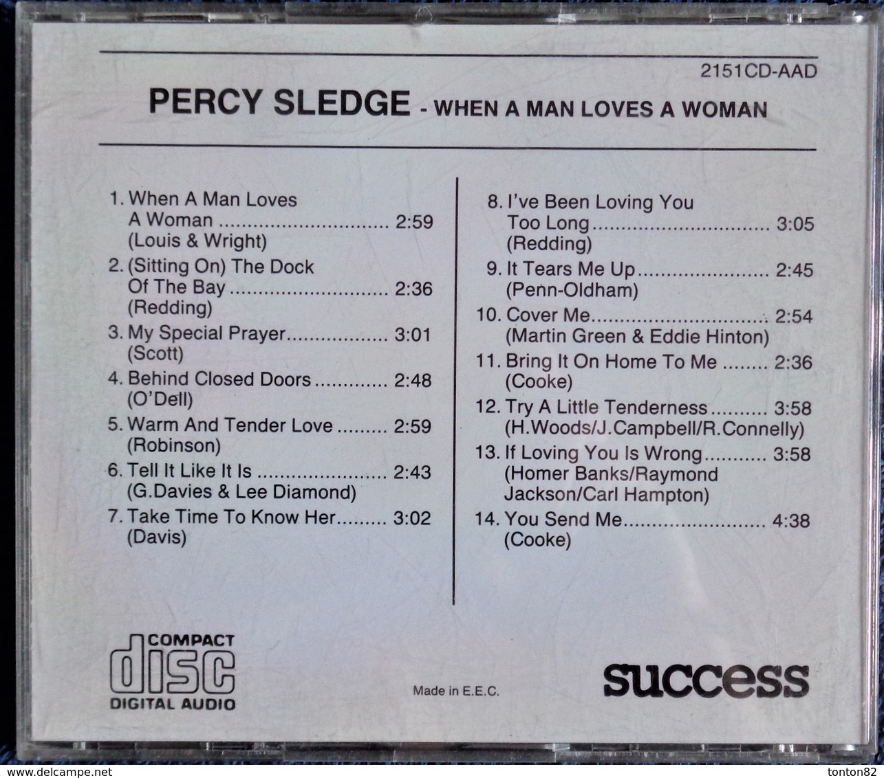 Percy Sledge - 14 Titres . - Disco, Pop