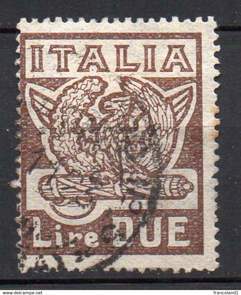 1923 Regno Marcia Su Roma N. 145  2 Lire Bruno  Timbrato Used - Oblitérés