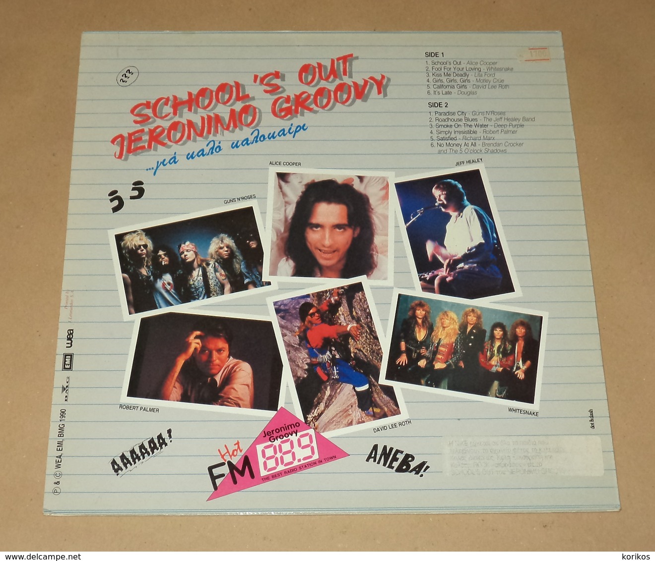 VARIOUS – SCHOOL’S OUT – JERONIMO GROOVY – VINYL - 241 985-1 - RECORD MUSIC COLLECTION 1990 - Compilations