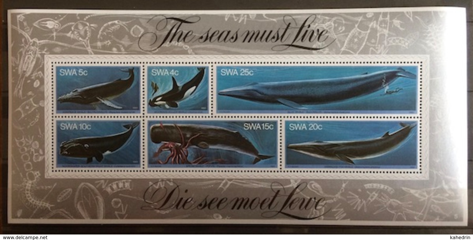 South West Africa 1980 SWA, Whales Walvis Orka Killer Whale **, MNH - Nuevos