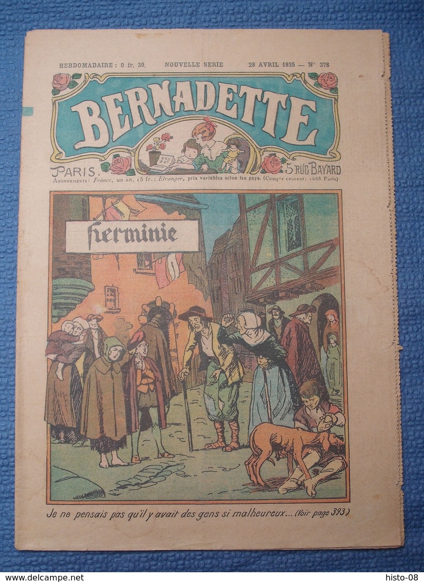 BERNADETTE  : 1935 :  N° 278 - HERMINIE   . - Bernadette