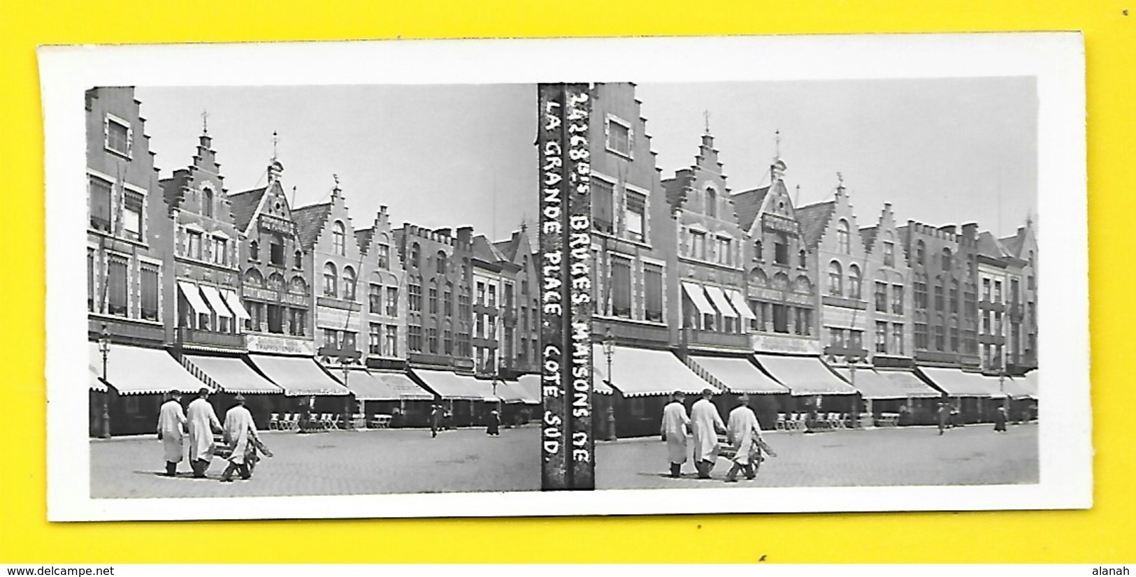 Vues Stéréos BRUGES Grande Place Côté Sud Belgique - Stereoscopic