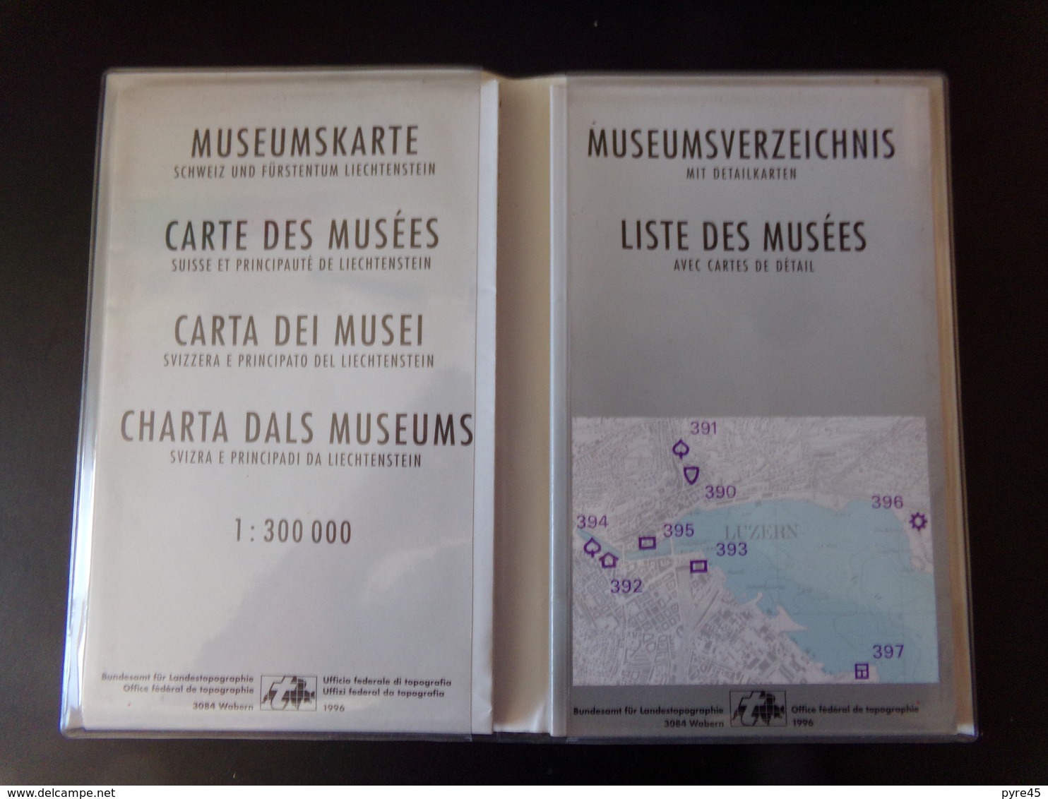 Carte Des Musées " Suisse Et Principauté De Liechtenstein ", 1996 - Maps/Atlas