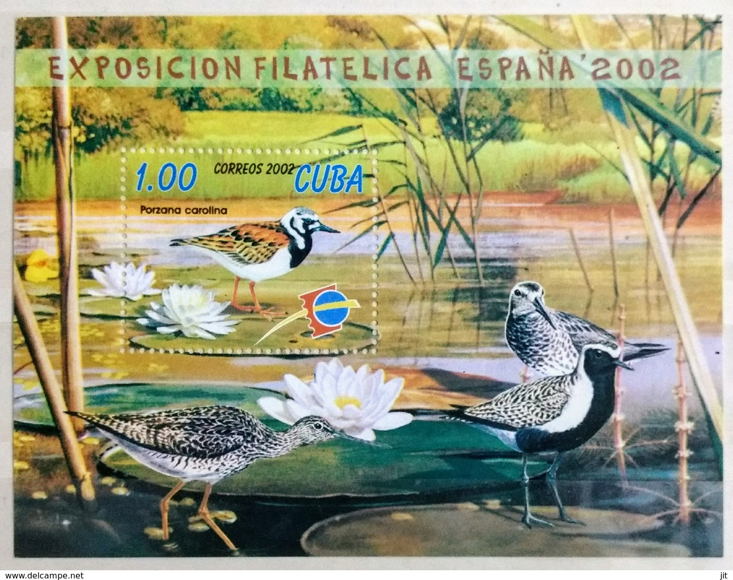 125.CUBA 2002 STAMP M/S BIRDS, FLOWERS .MNH - Charity Stamps