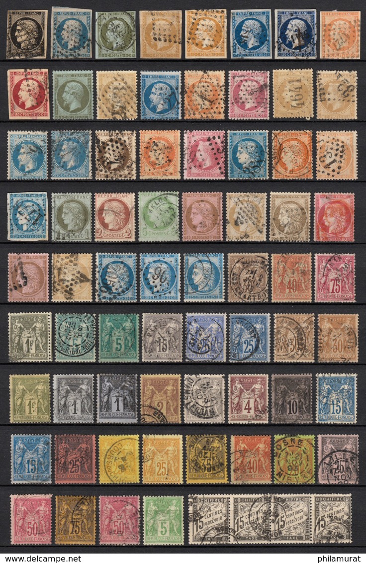 France 1849/1890 - Collection Cérès Napoléon Sage - COTE 1.280 € - B/TB - Collections