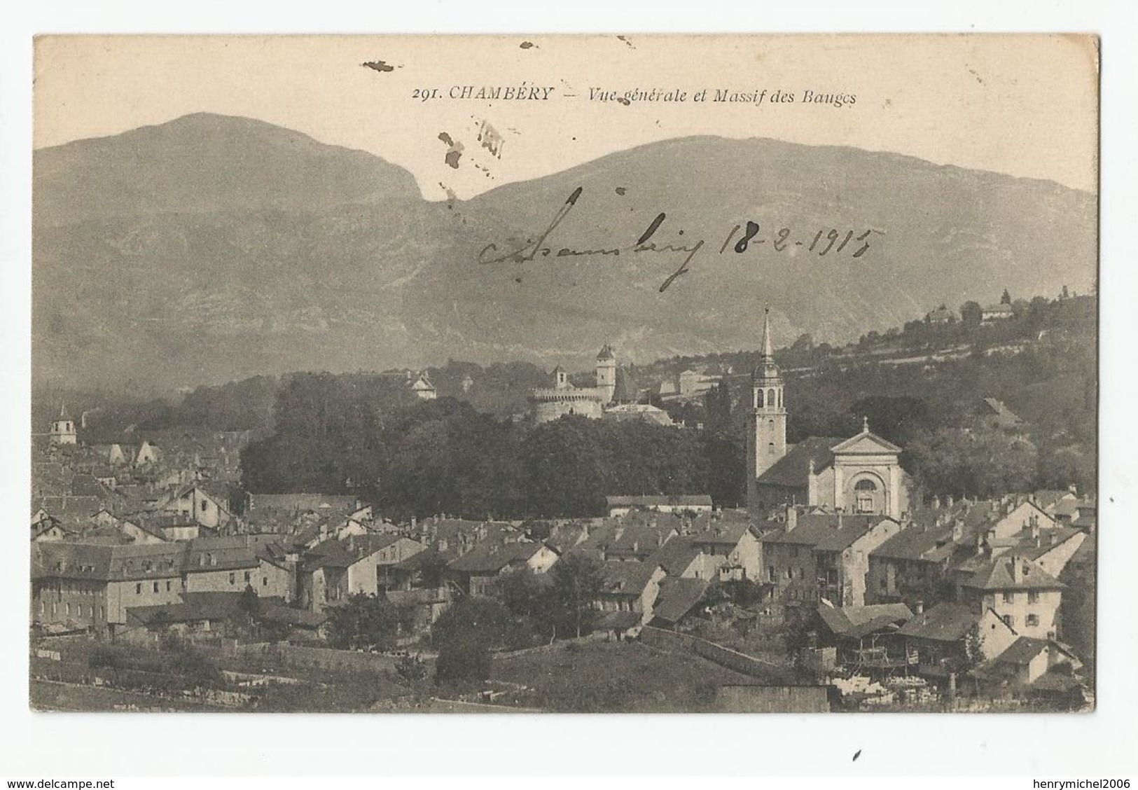 Marcophilie Cachet Dépot De Blessés 13 E Bcp Chambéry 2, 4 Rue Paul Bert  1915 - Guerre De 1914-18